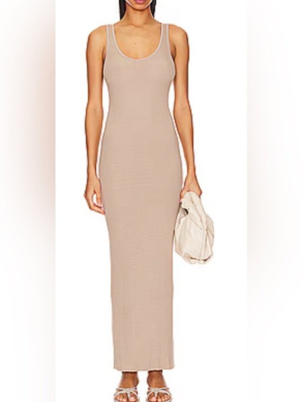 Enza Costa Beige Tank Maxi Dress